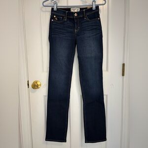 NWT ABERCROMBIE KIDS Girl's Jeans Straight 13/14 Slim Dark Wash